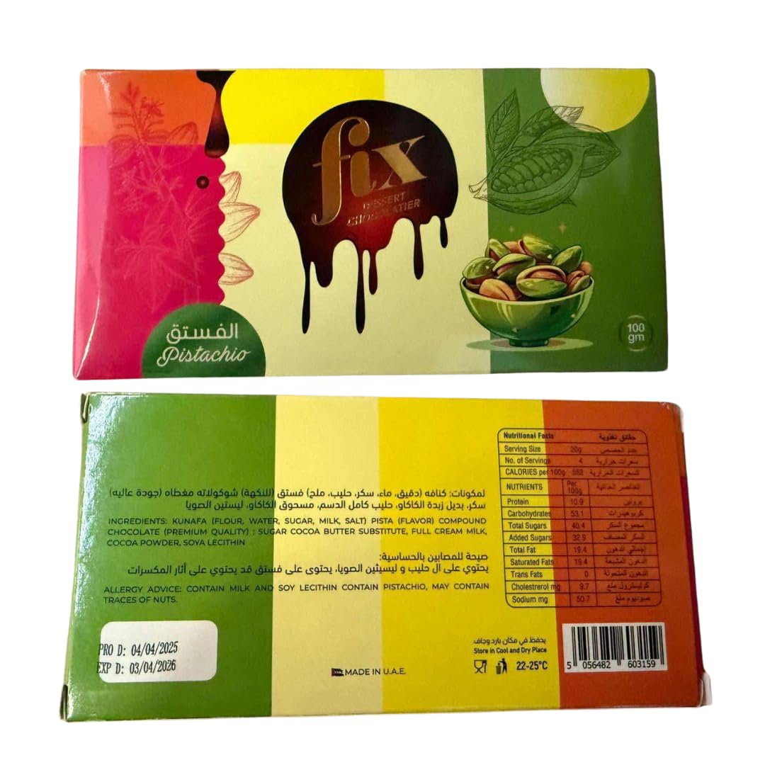 VIRAL Dubai Chocolate Bar – Cocoa Pistachio Kunafa