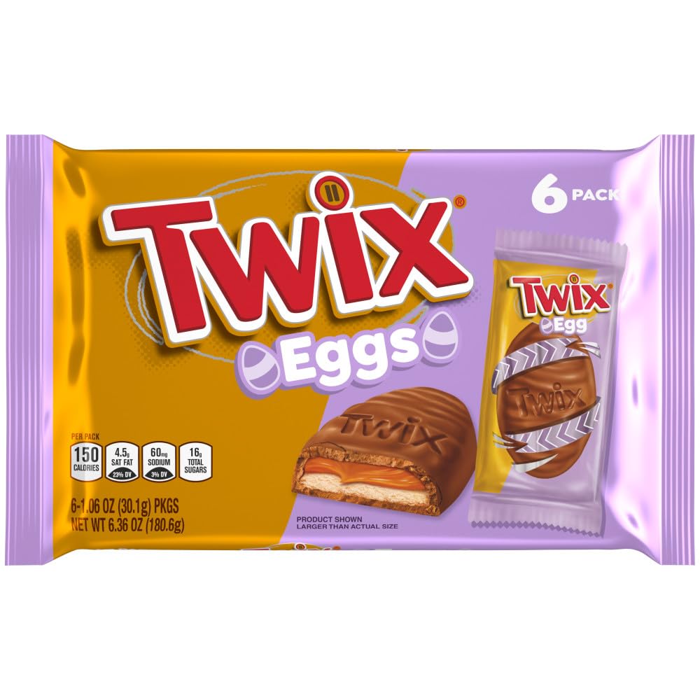 TwixBulk Chocolate Candy Individually Wrapped - Full Size, Caramel Chocolate Cookie Candy Bar, 36-Count Box