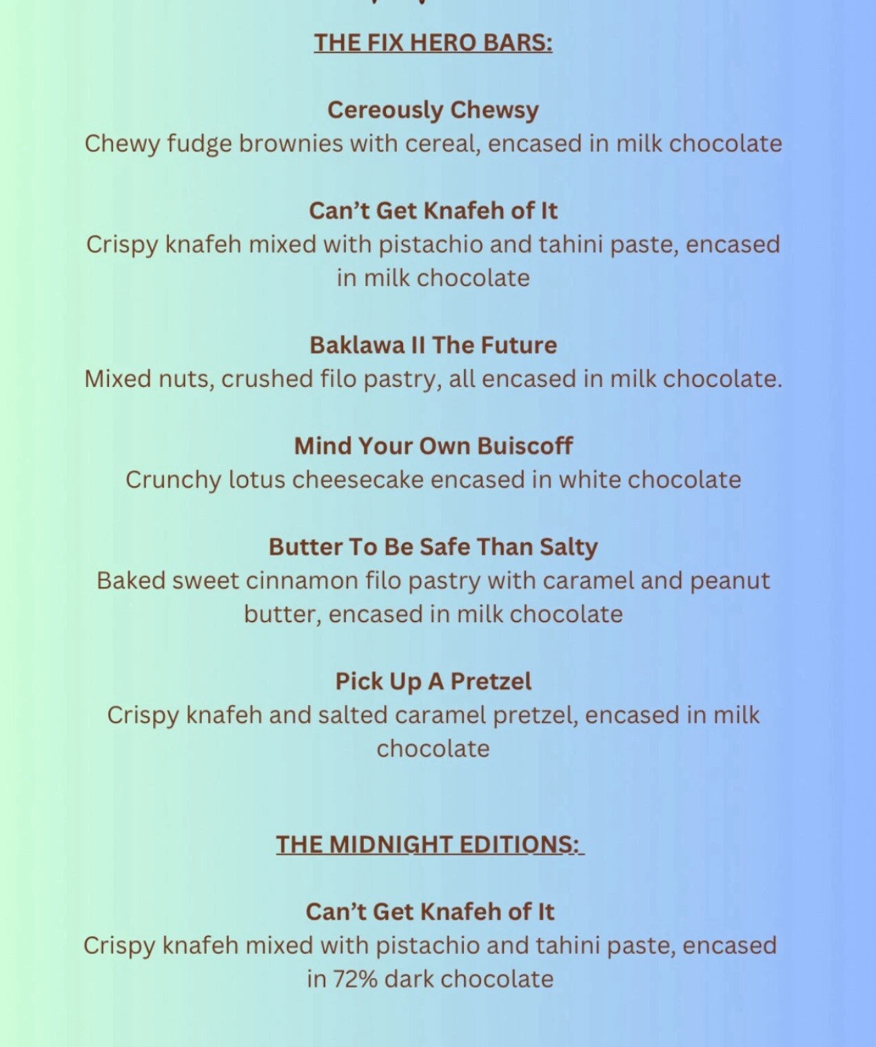 VIRAL FIX ORIGINAL DUBAI CHOCOLATE -Box of 5 mixed flavours - FRESH DELIVERY