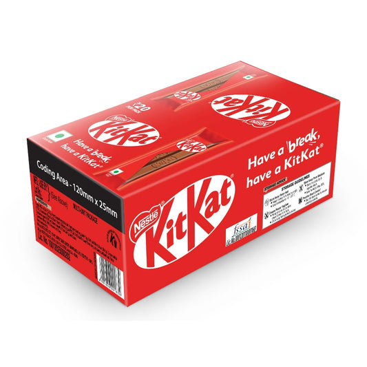 Nestle Kitkat 2 Fingers Chocolate Coated Wafer 18.5 G Pack Of 30