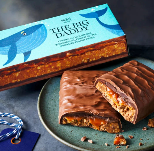 The Big Daddy Duo Giant Chunky Peanut Butter, Roasted Peanut & Caramel Chocolate Bars