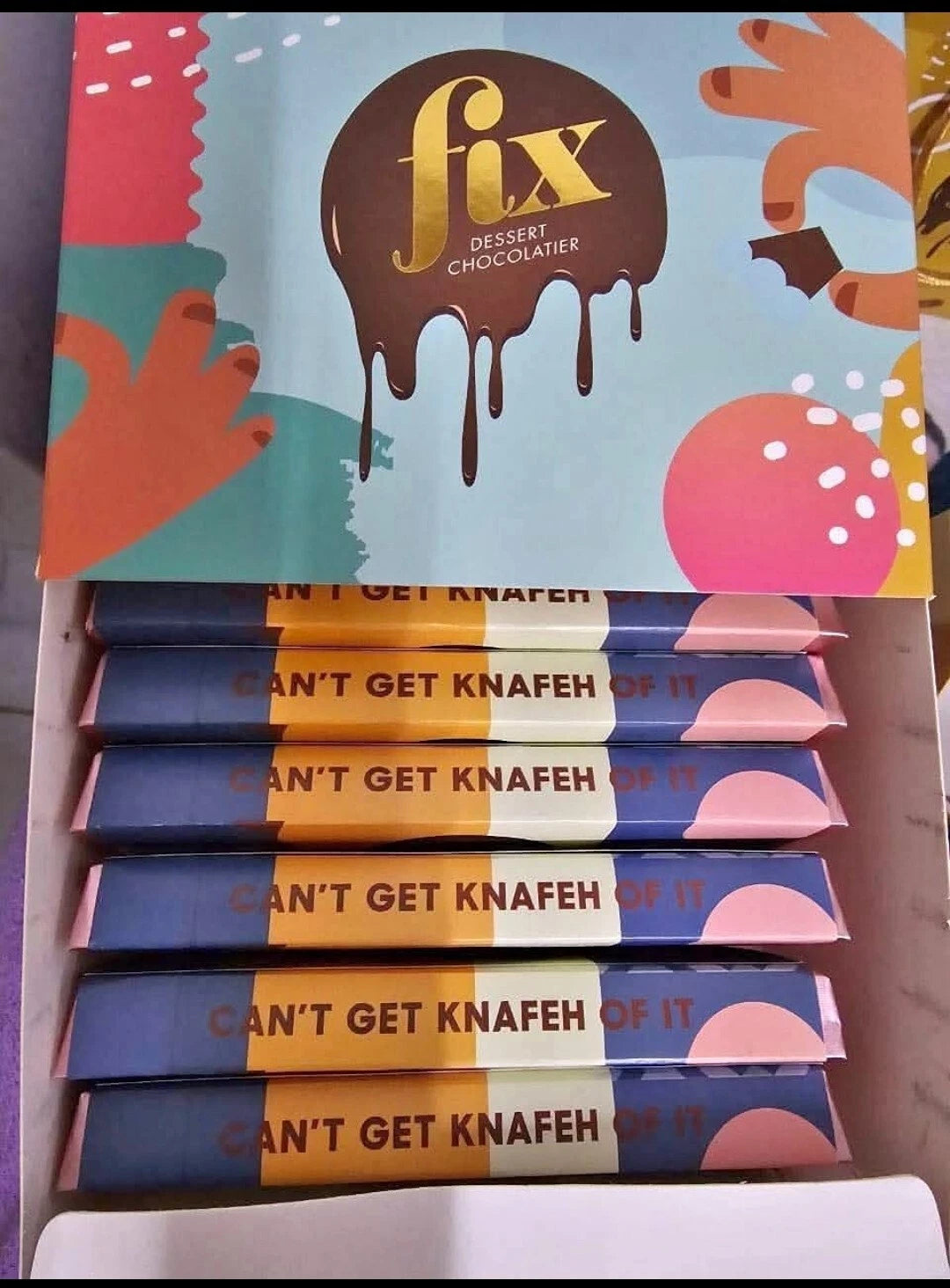 Dubai FIX CHOCOLATE Pistachio Kunafa Bar - CANT GET KNAFEH OF IT